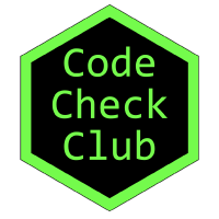 Hex sticker for Code Check Club